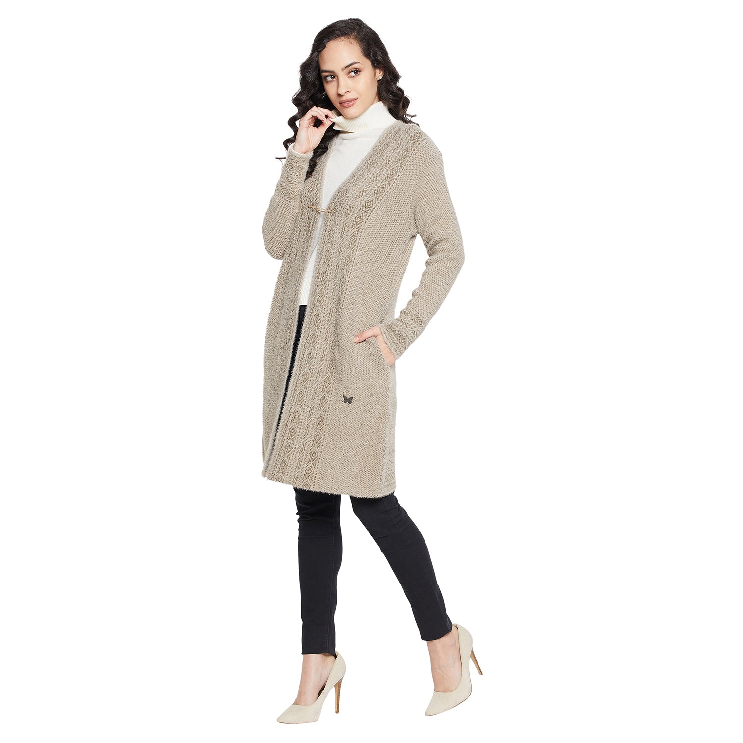 Duke Urban Women Full sleeve V Neck Cardigan (SDS9792)