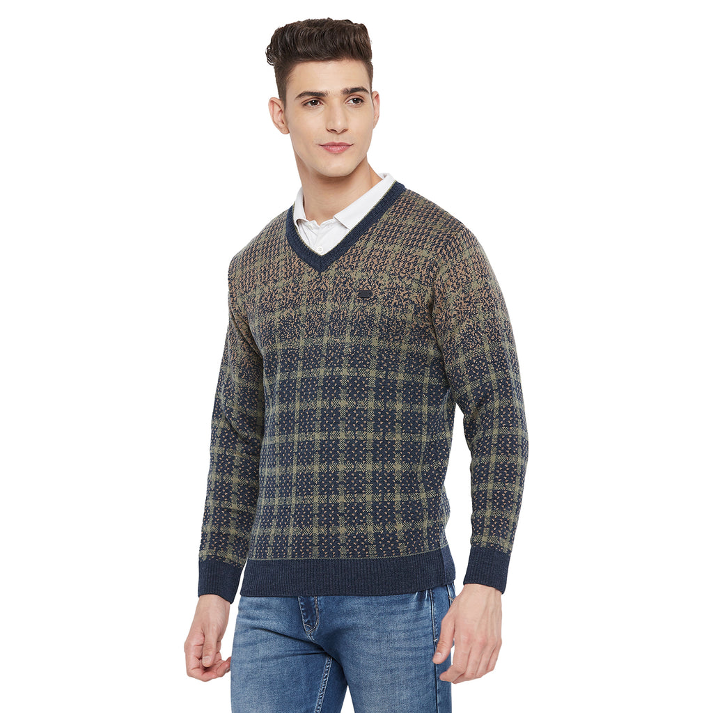 Duke Stardust Men Full Sleeve V Neck Sweater (SDS2049)