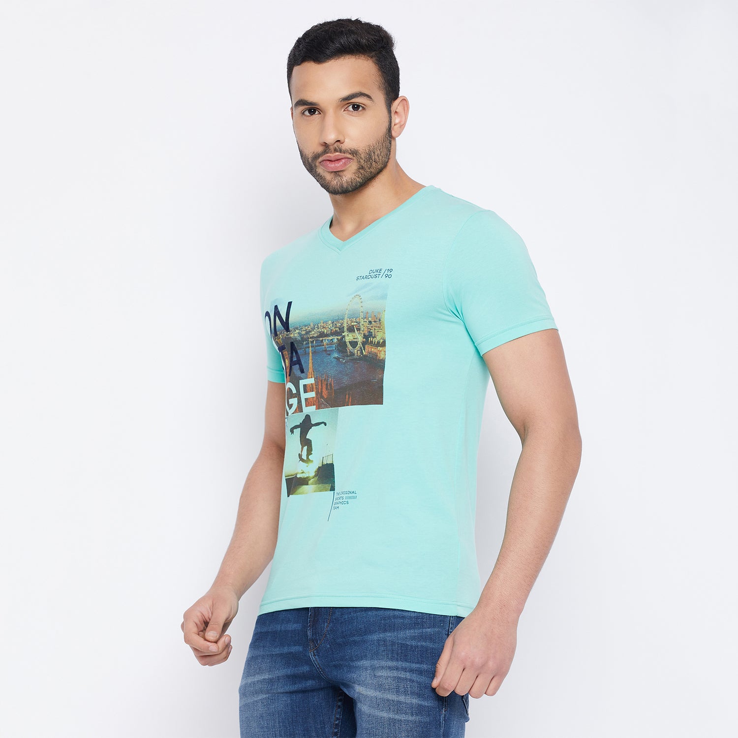 Duke Stardust Men Half Sleeve Cotton T-shirt (MTLF229)