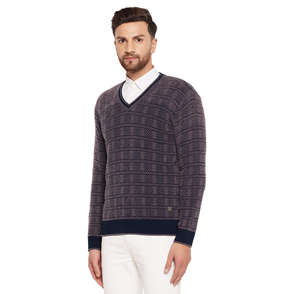 Duke Stardust Men Full Sleeve V-Neck Sweater (SDS2068)