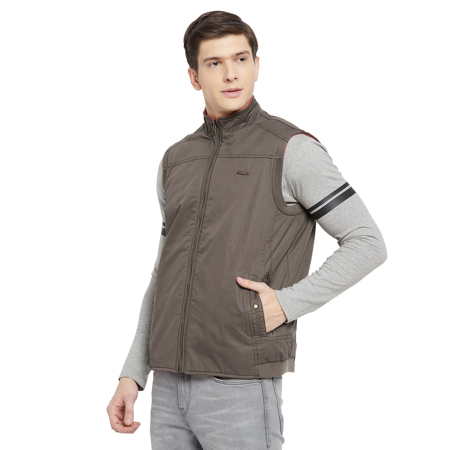 Duke Urban Men Sleeveless Reversible Jacket (SDZ912)