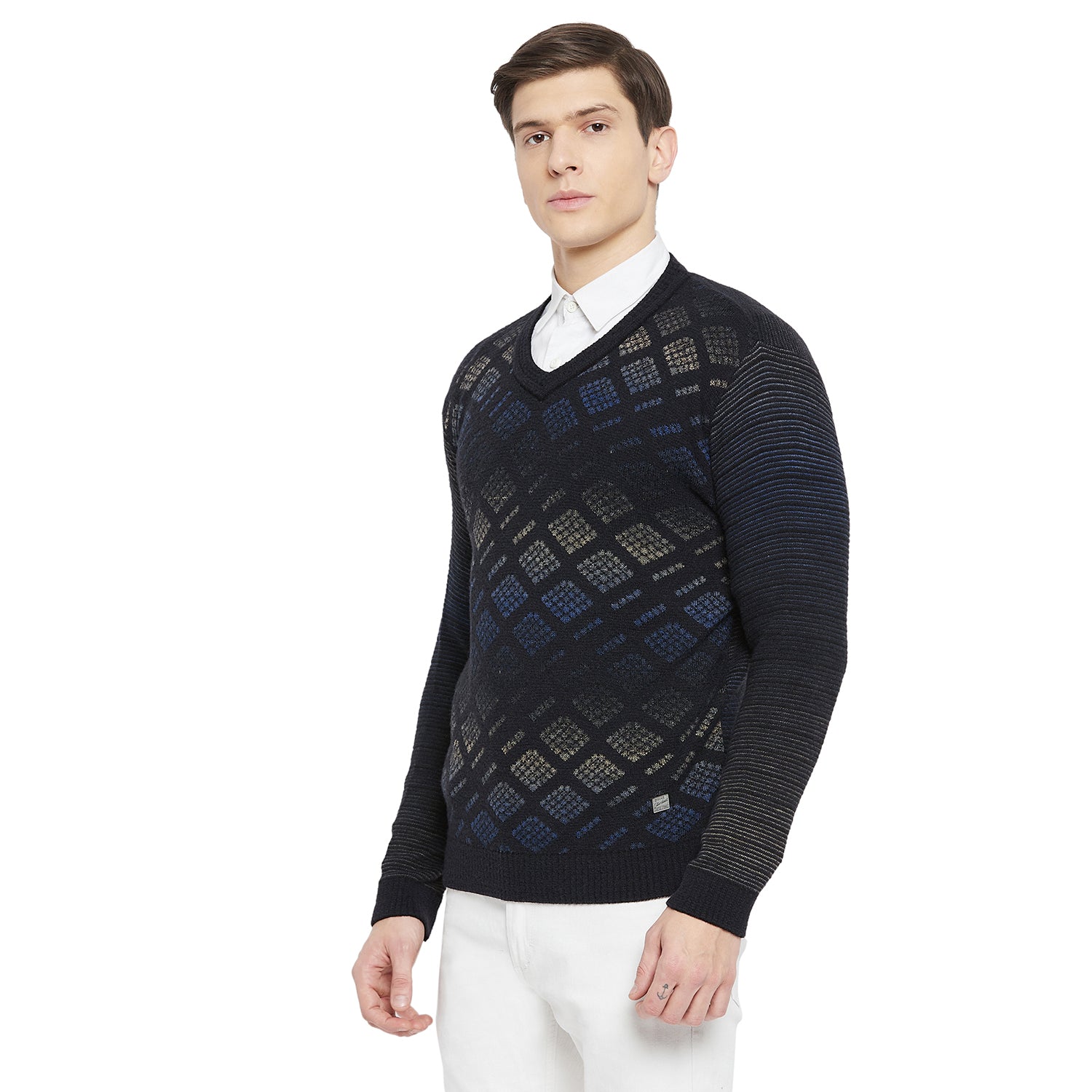 Duke Urban Men Full Sleeve V Neck Sweater (SDS671)
