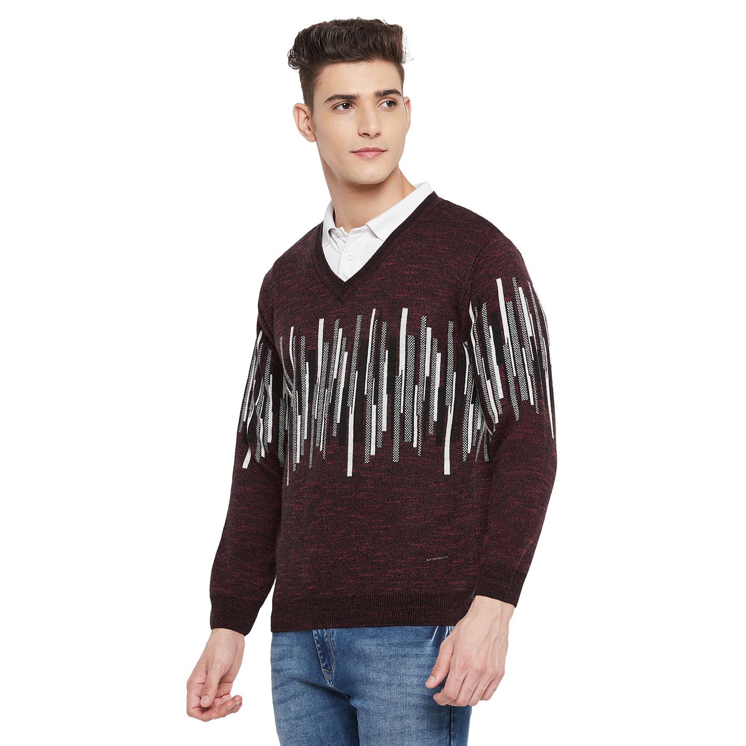 Duke Urban Men Full Sleeve V Neck Sweater (SDS663)