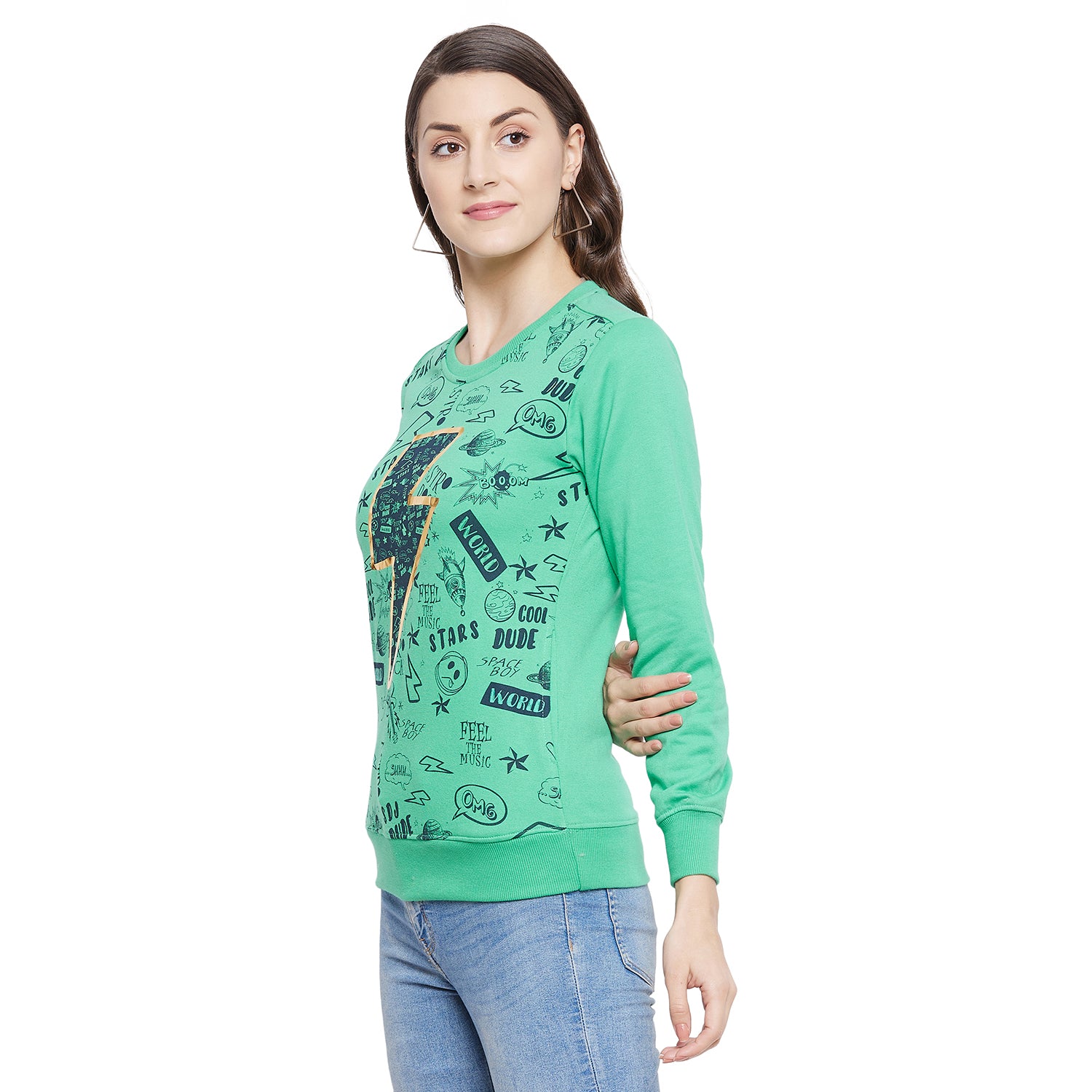 Duke Stardust Women Round Neck Sweatshirt (LFX637)