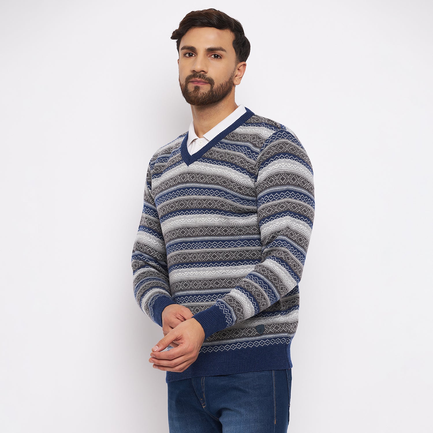 Duke Urban Men Full Sleeve V-Neck Sweater (SDS2060)