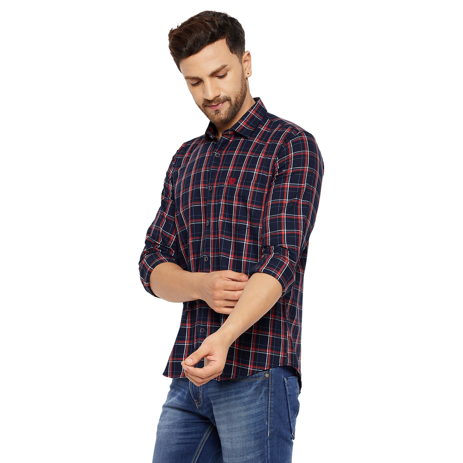 Duke Stardust Men Slim Fit Solid Spread Collar Casual Shirt (SDO6CKF)