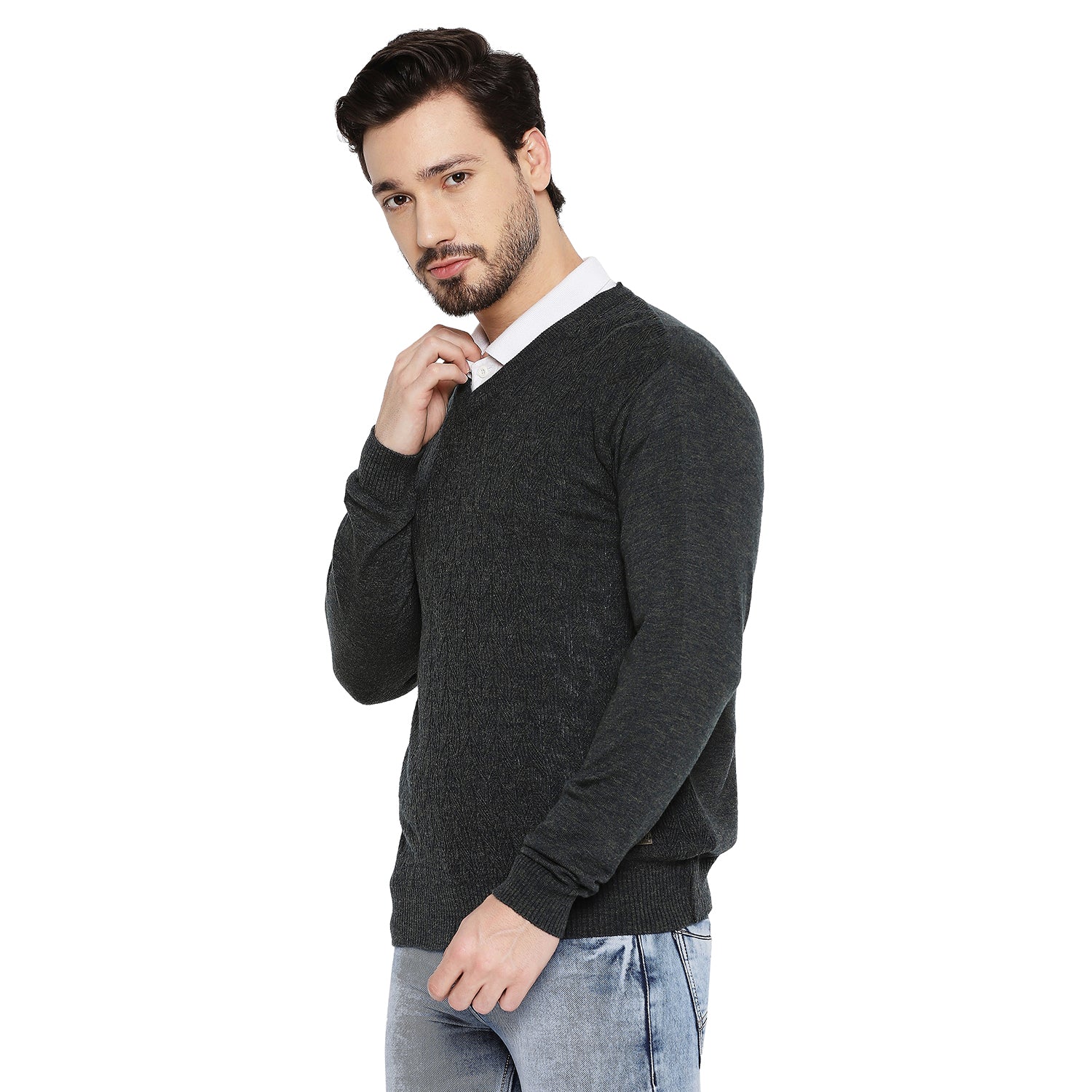 Duke Urban Men Full Sleeve V Neck Sweater (SDS2048)