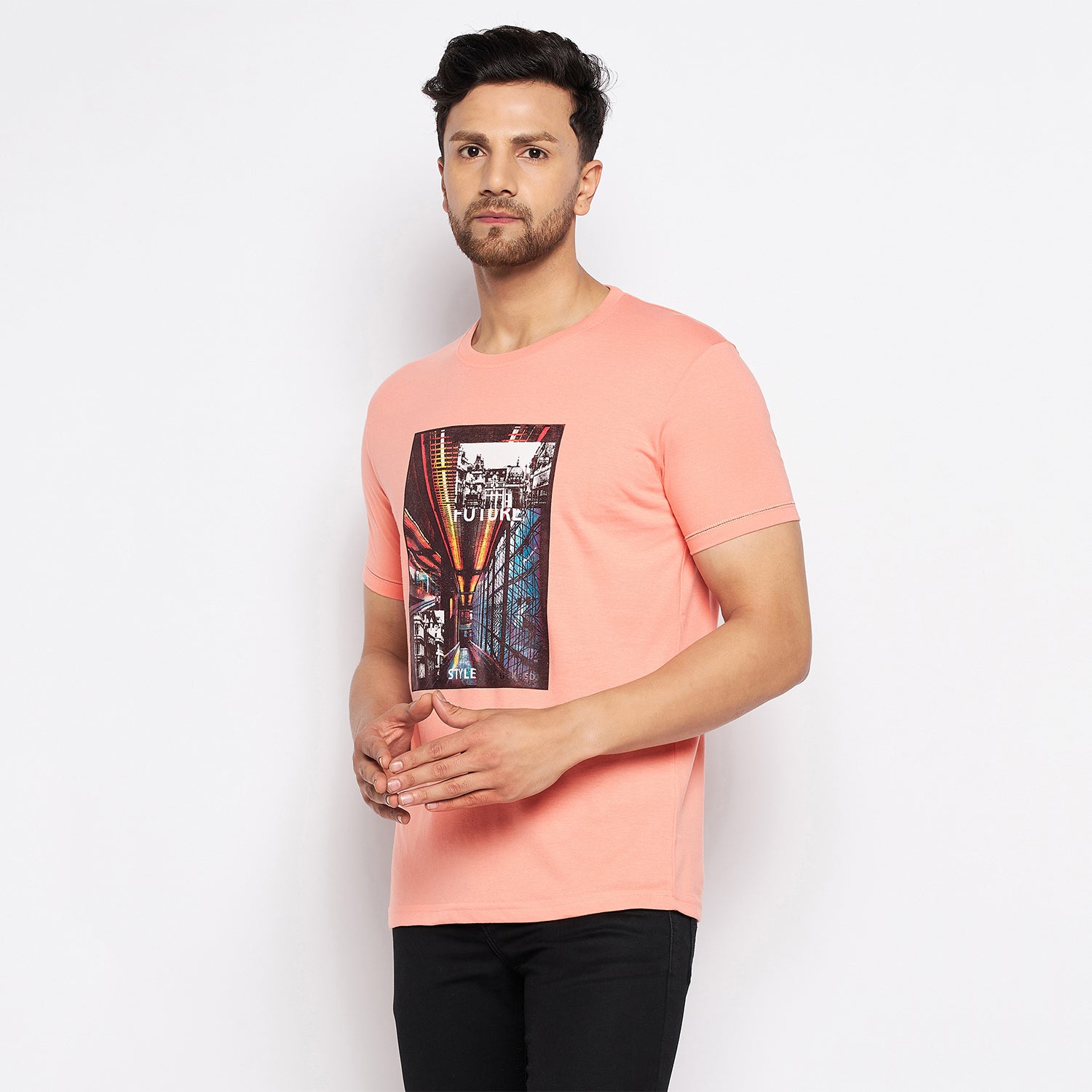 Duke Urban Men Half Sleeve Cotton T-shirt (LF5815)