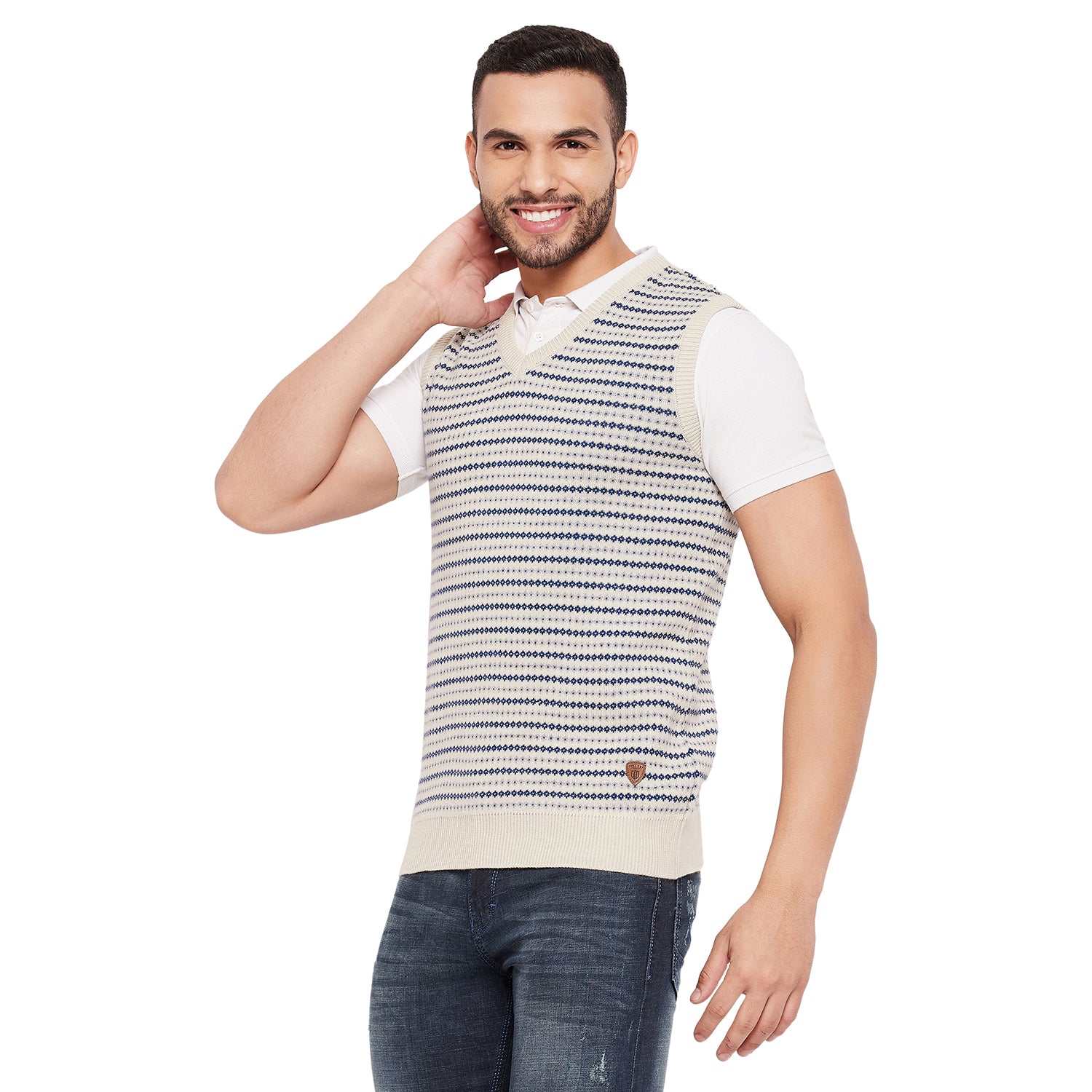 Duke Urban Men Printed Sleeveless Sweater (SDS2034)