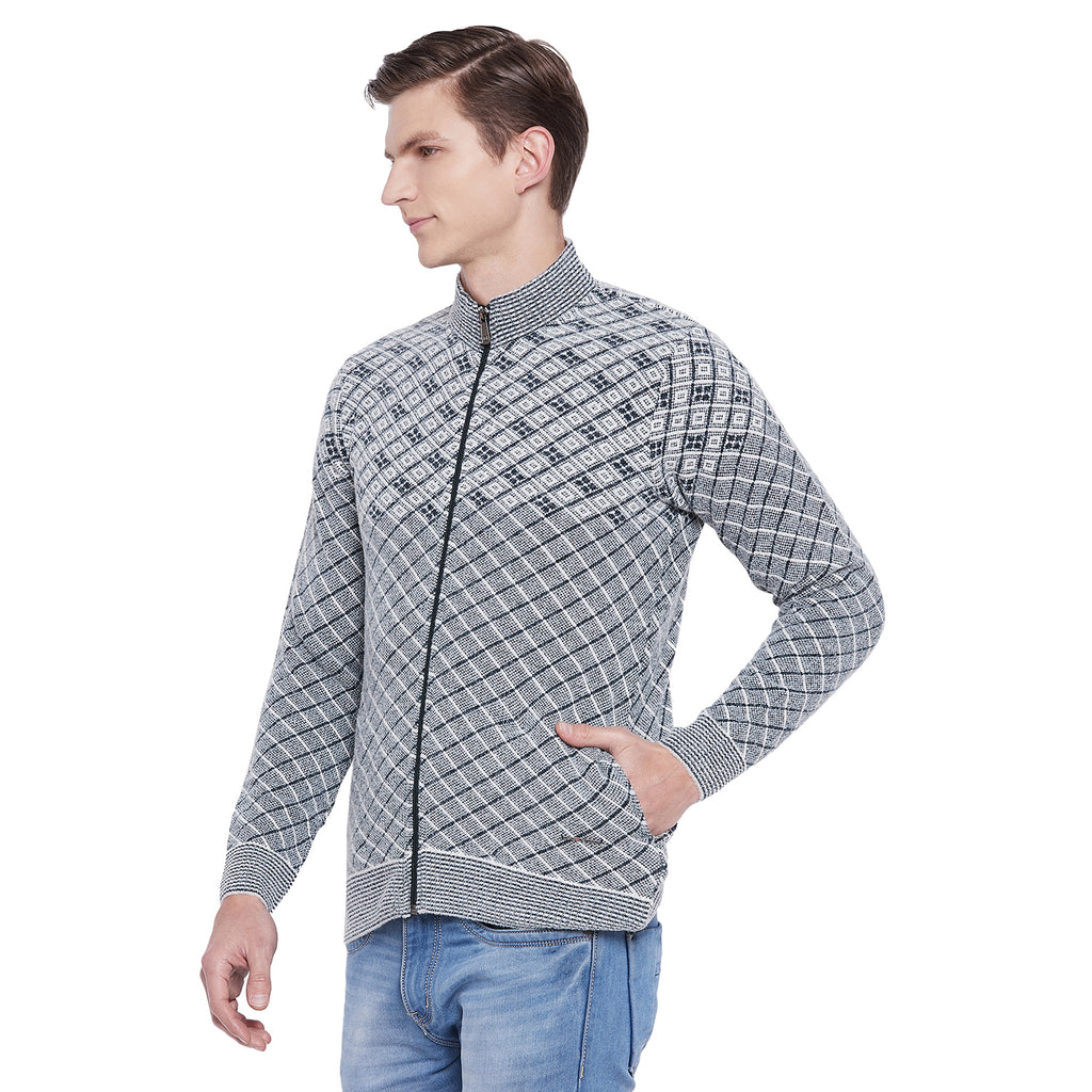 Duke Stardust Men Full Sleeve Zipper Sweater (SDS681)
