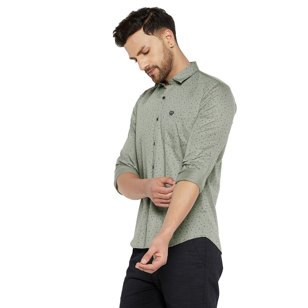 Duke Stardust Men Slim Fit Solid Spread Collar Casual Shirt (SDO6PRTB)