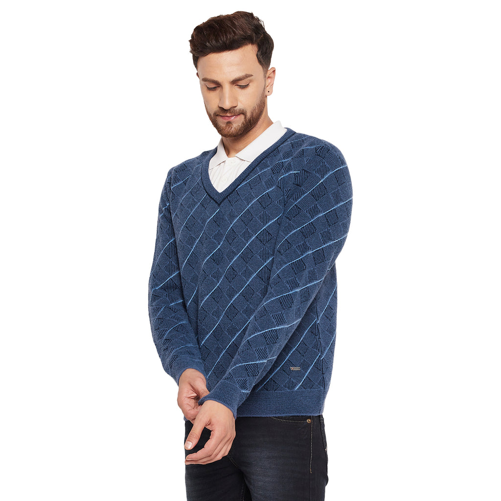 Duke Stardust Men Full Sleeve V-Neck Sweater (SDS2052)