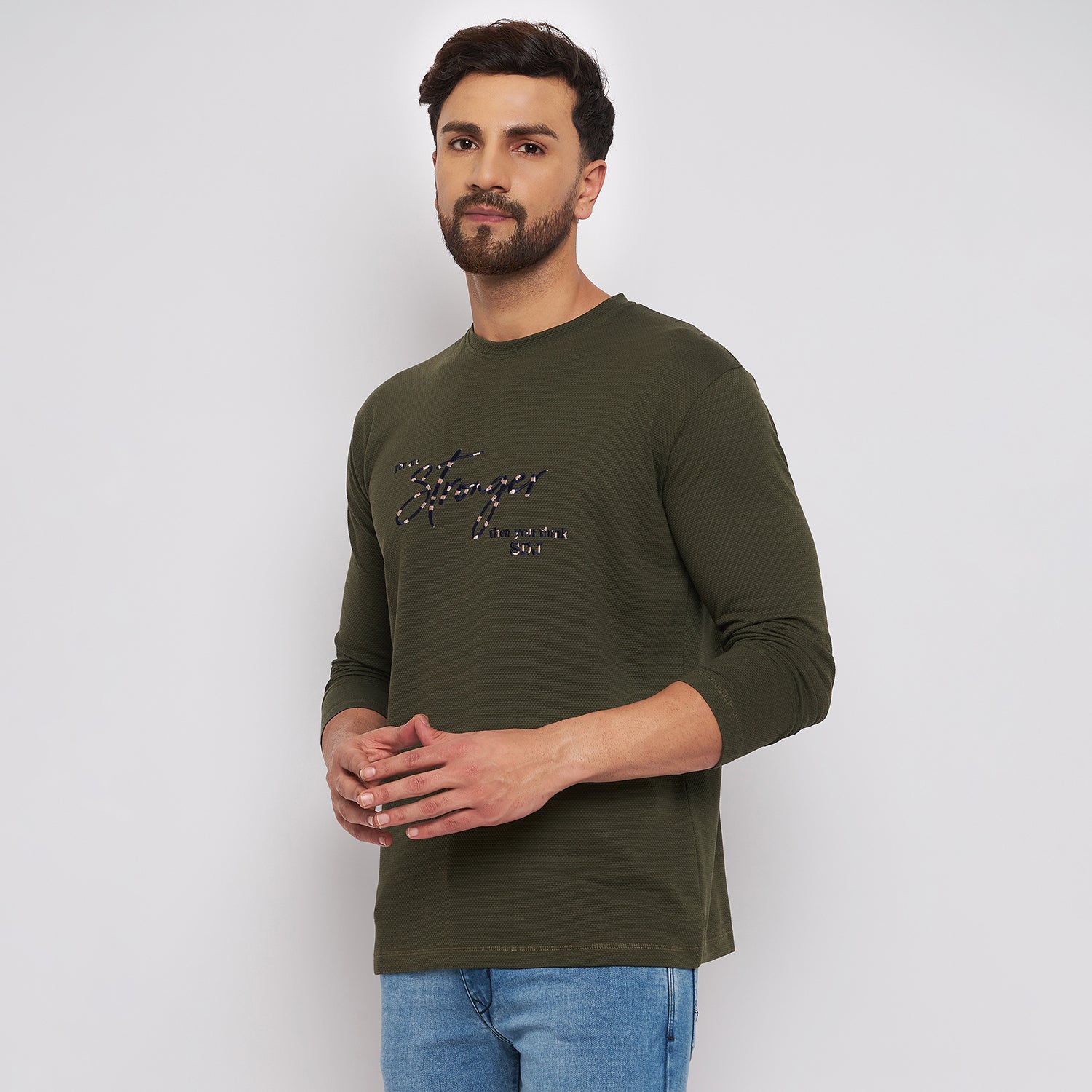 Duke Stardust Men Full Sleeve Cotton T-shirt (LF3955)