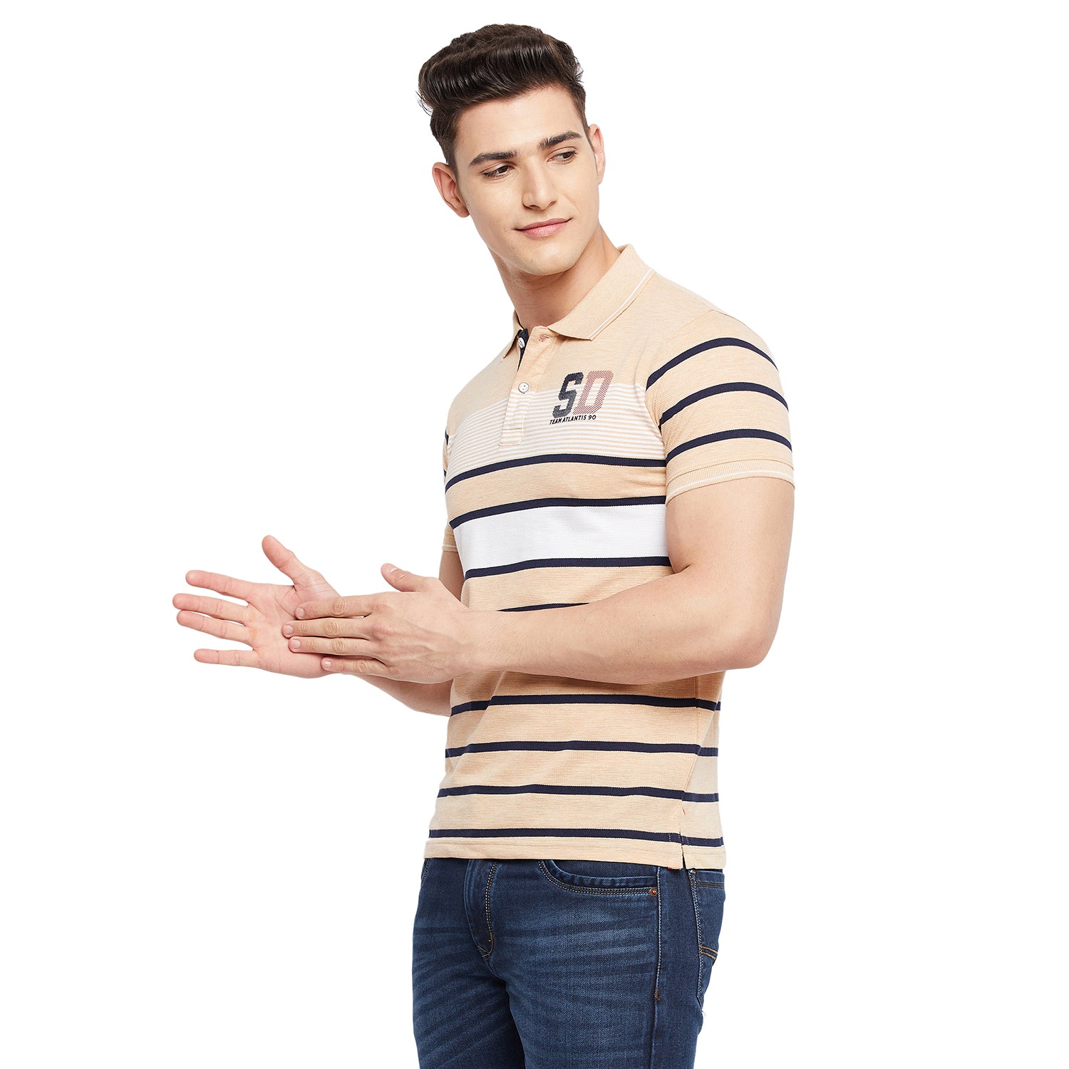 Duke Stardust Men Half Sleeve Cotton T-Shirt (LF4662)