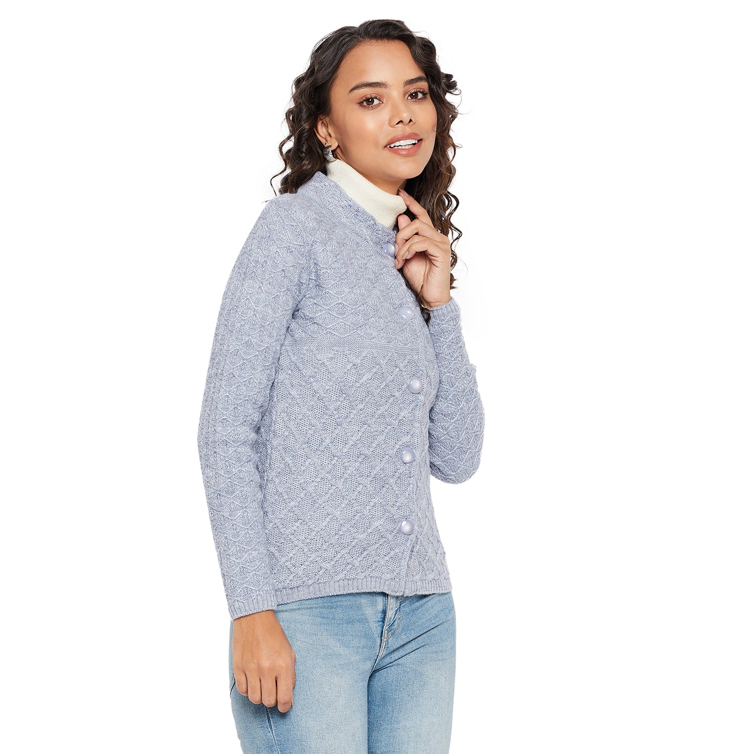 Duke Urban Women Round Neck Cardigan  (SDS1046)