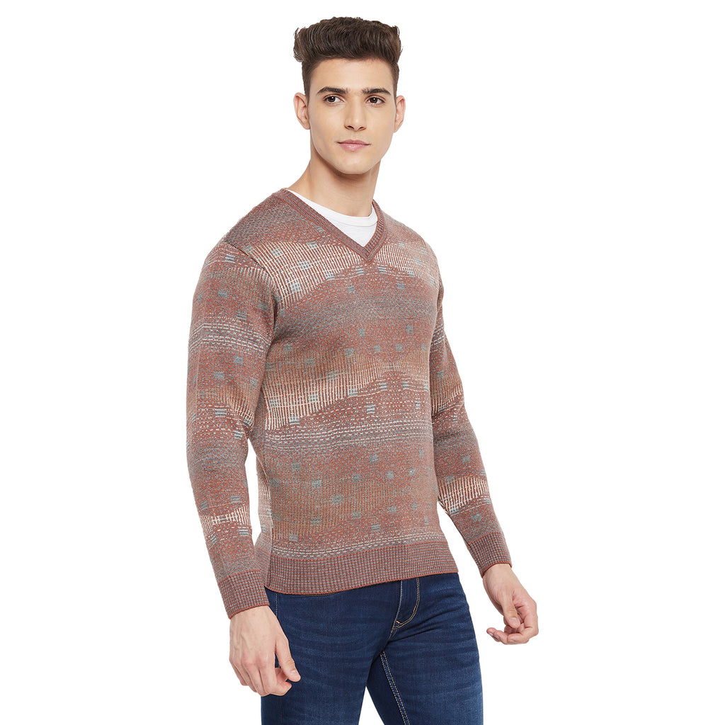 Duke Stardust Men Full Sleeve V Neck Sweater (SDS2066)