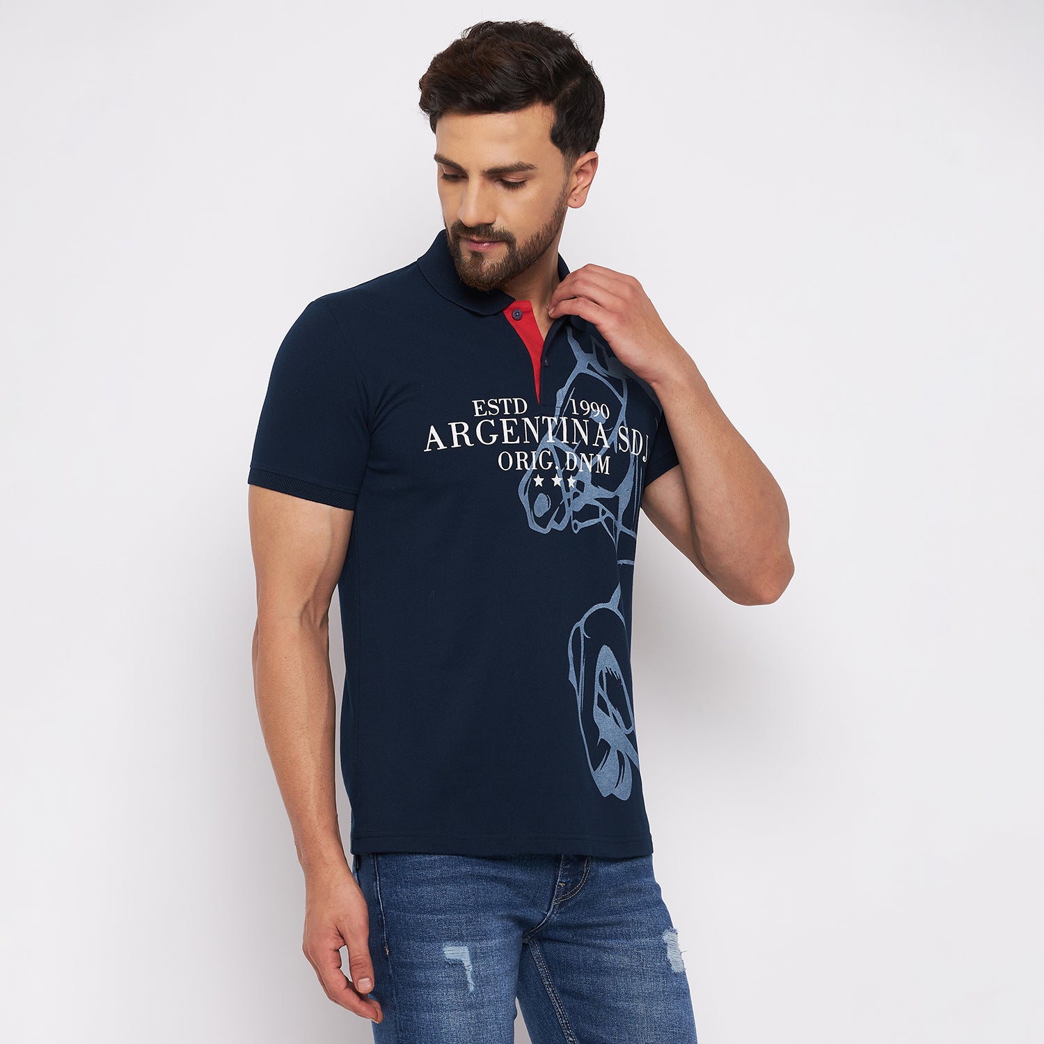 Duke Stardust Men Half Sleeve Cotton T-shirt (LF4829)