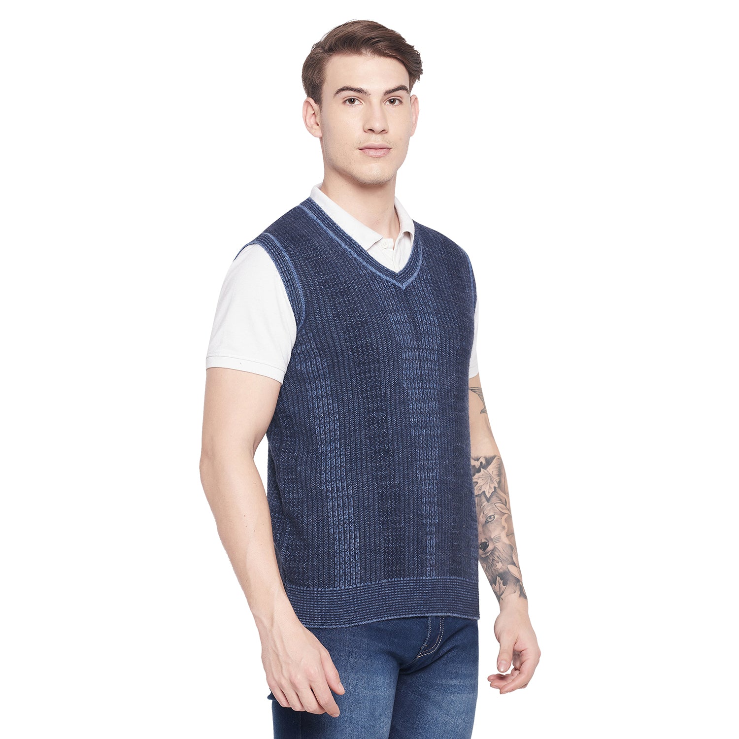 Duke Urban Men Sleeveless V Neck Sweater (SDS2031)