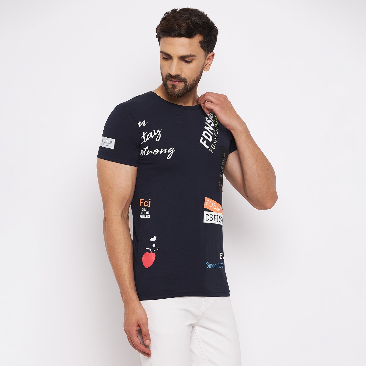 Duke Stardust Men Half Sleeve Cotton T-shirt (LF5158)