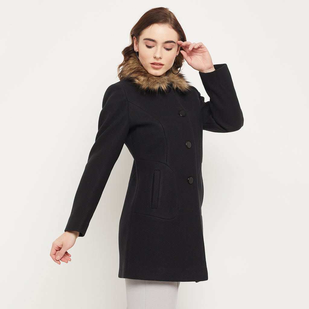 Duke Stardust Women Collared Neck Coat (SDZC104)