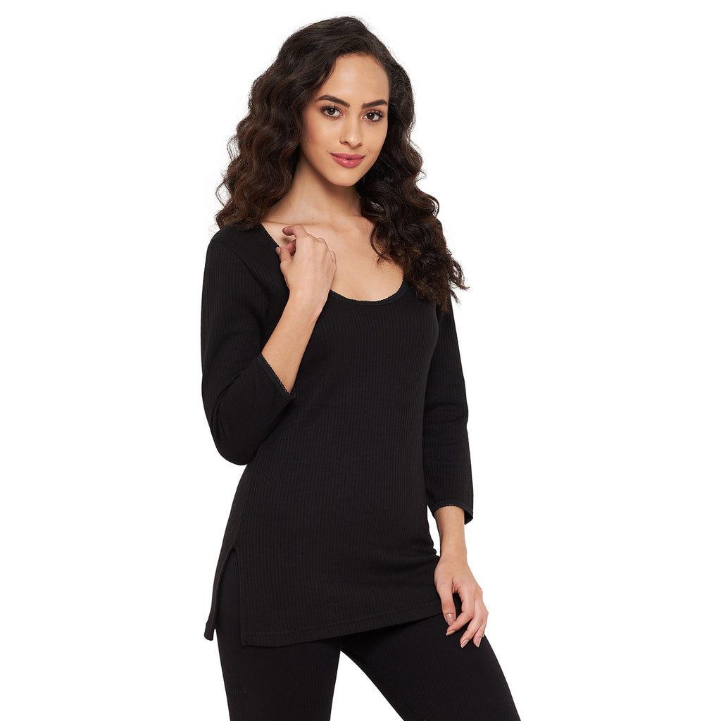 Duke Stardust Women Scoop Neck Thermal (D11BK)