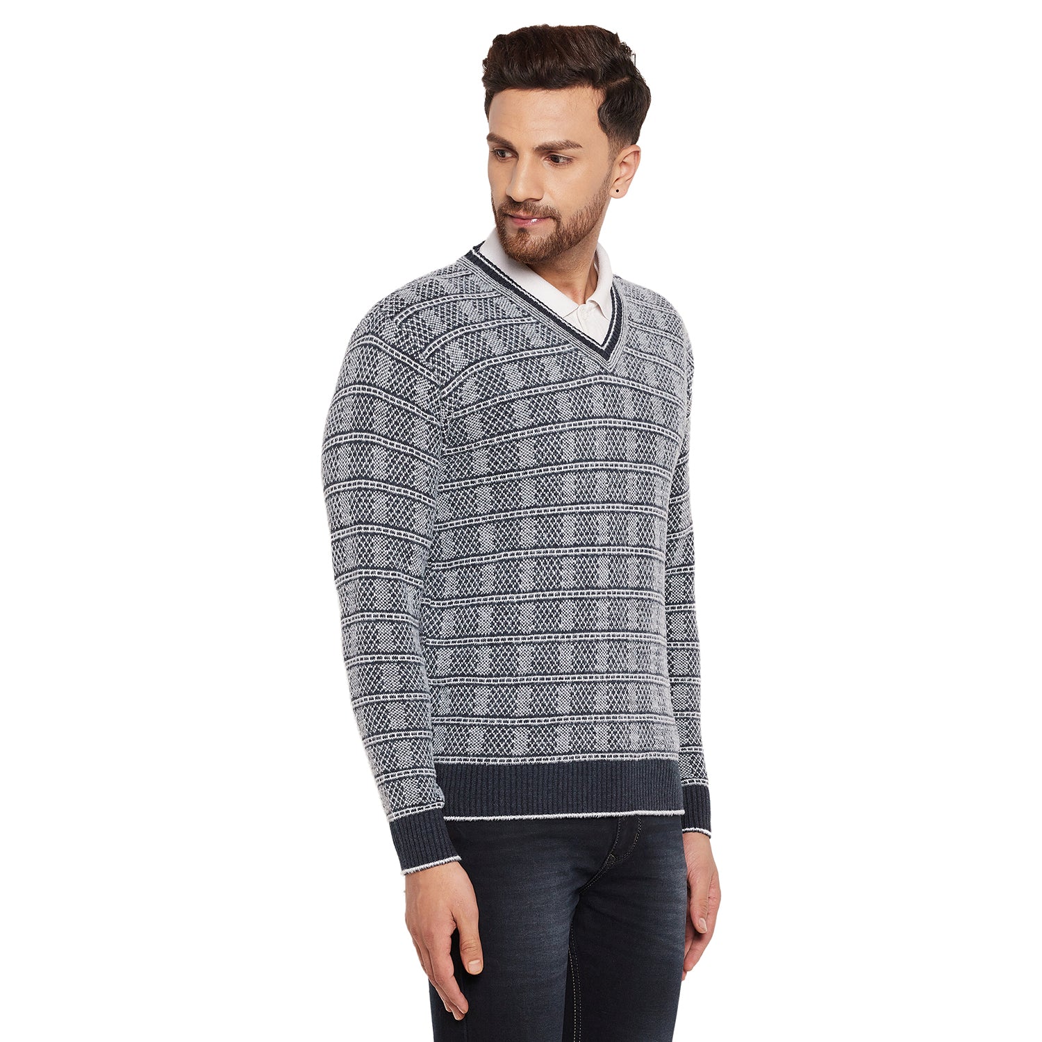 Duke Urban Men Full Sleeve V-Neck Sweater (SDS2068)