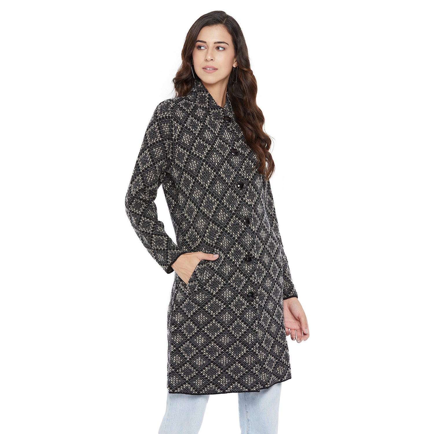 Duke Urban Women Full Sleeve Long Cardigan (SDS959)