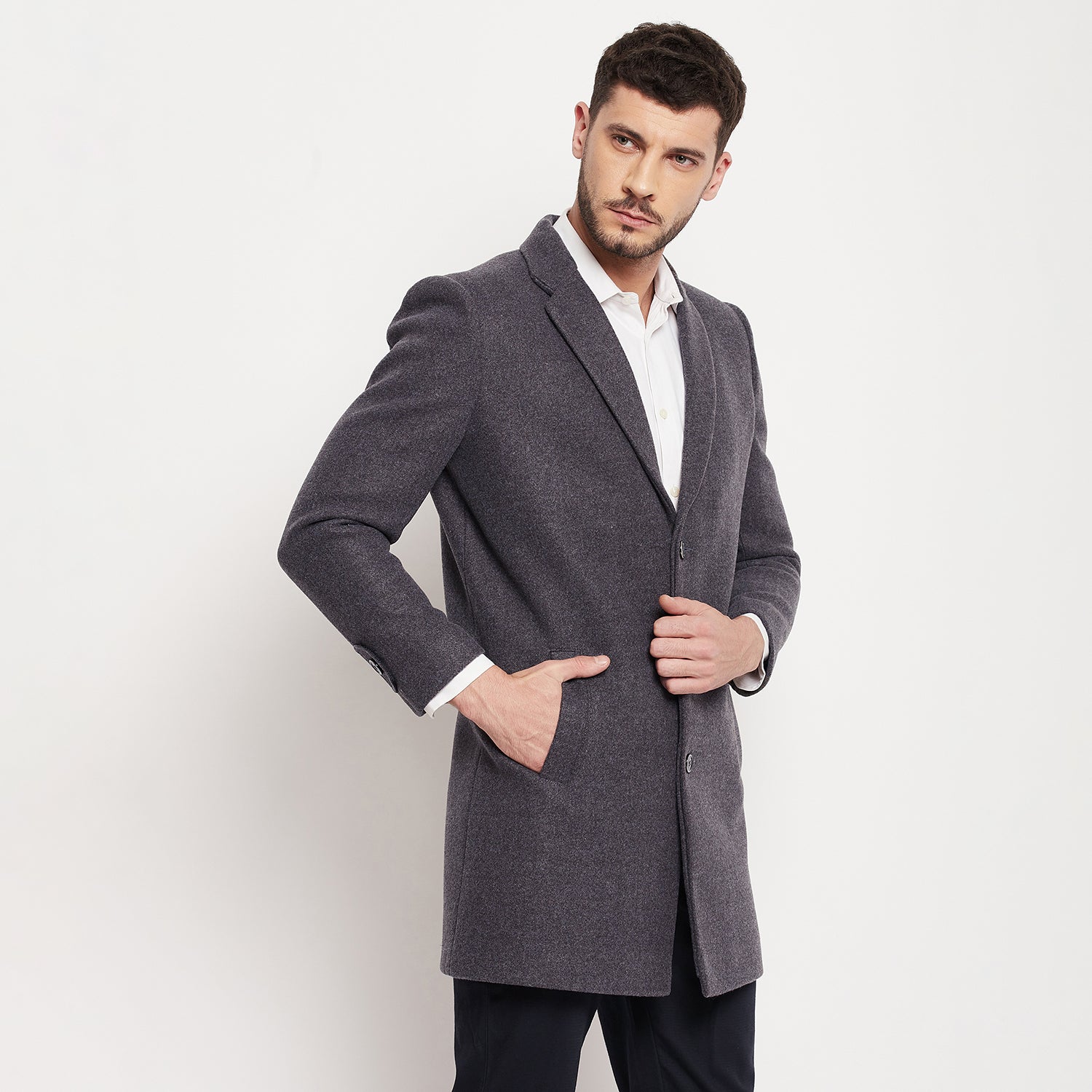 Duke Urban Men Full Sleeve Long Coat (SDZ939)
