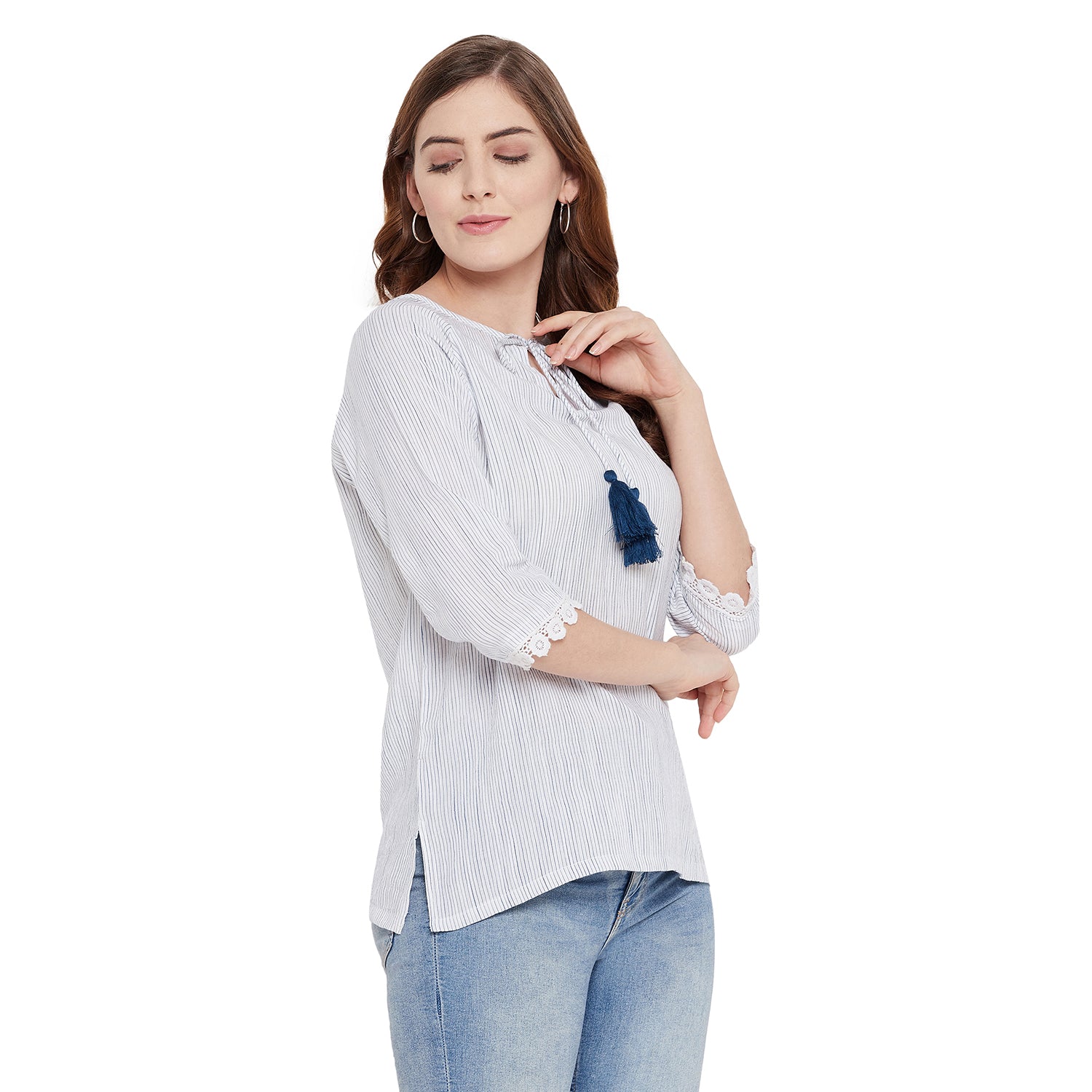 Duke Stardust Keyhole Neck Lady Top (SDX3221)
