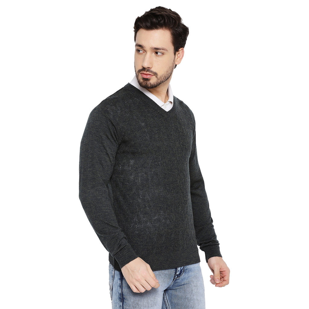 Duke Stardust Men Full Sleeve V Neck Sweater (SDS2048)