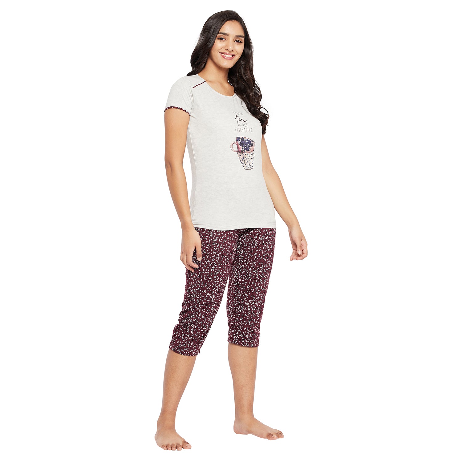 Duke Urban Women Printed Top & Capri Set (LFX855)