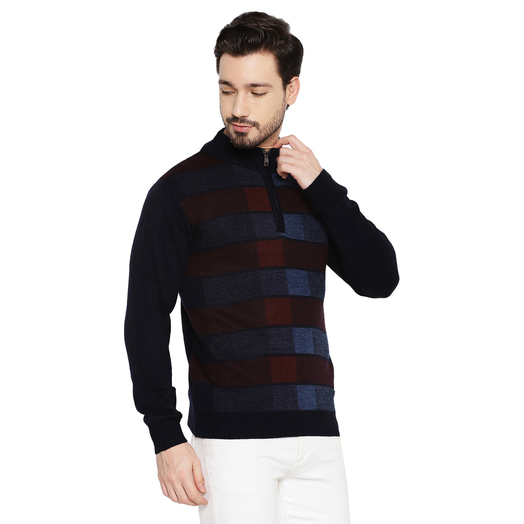 Duke Stardust Men Full Sleeve Half Zip Sweater (SDS2077)