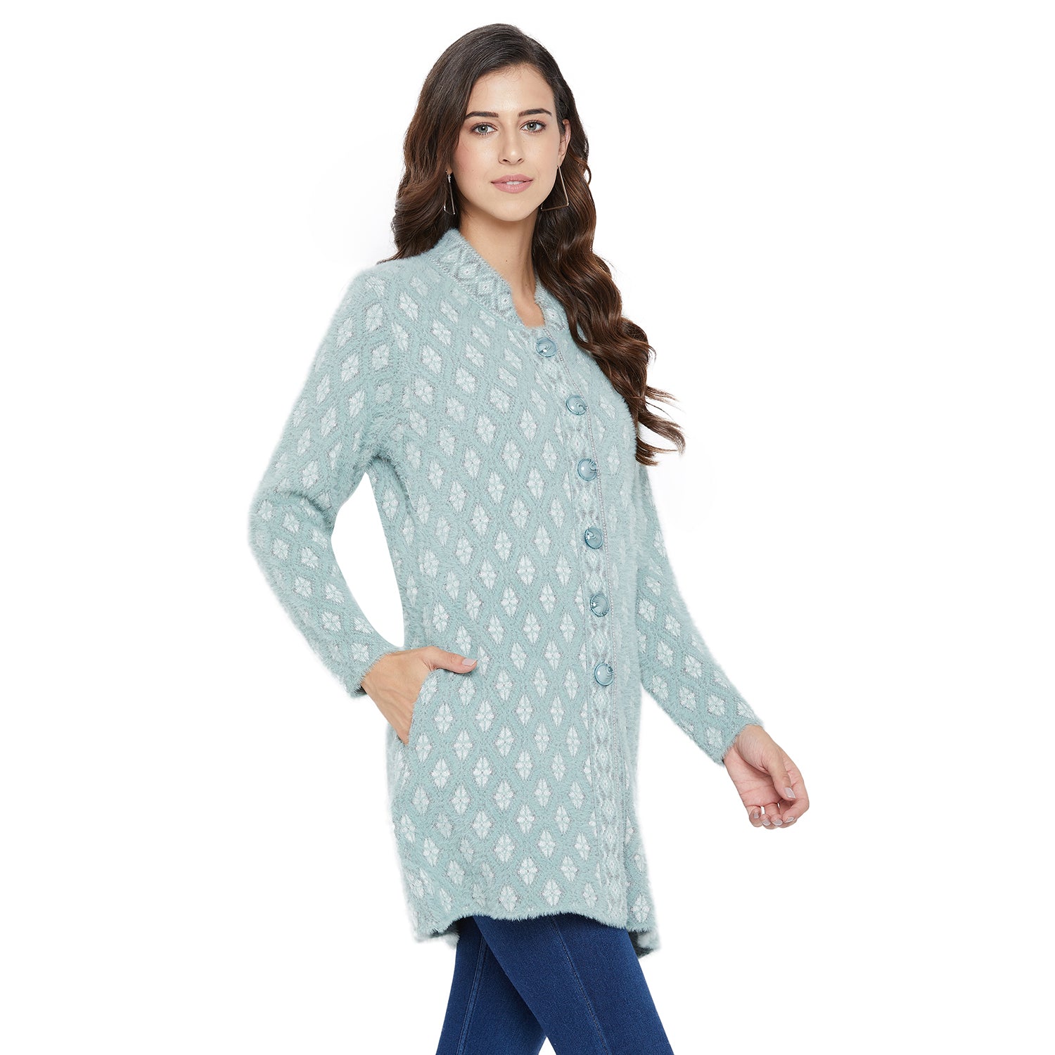 Duke Urban Women Full Sleeve Long Cardigan (SDS9651)