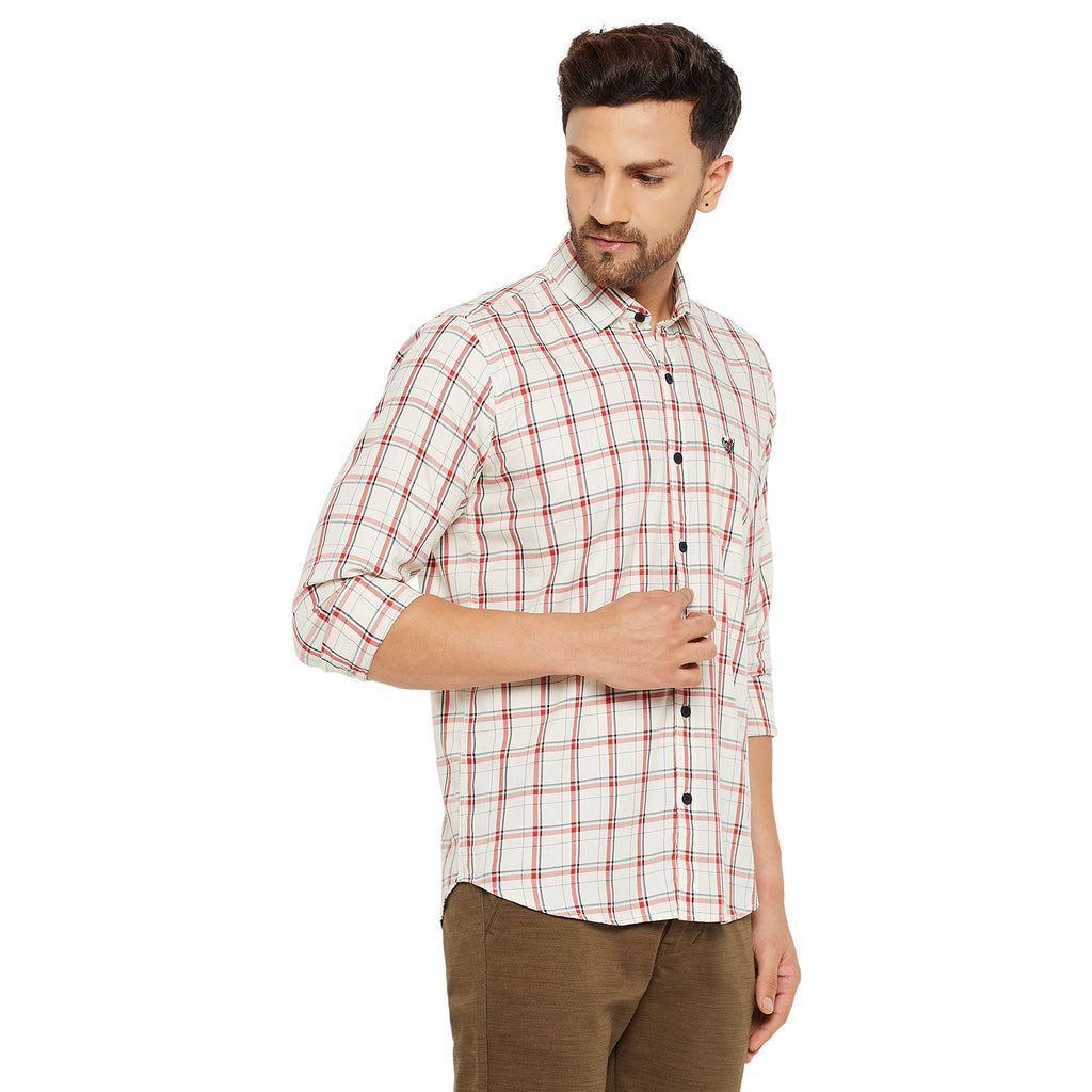 Duke Stardust Men Slim Fit Solid Spread Collar Casual Shirt (SDO6CKF)