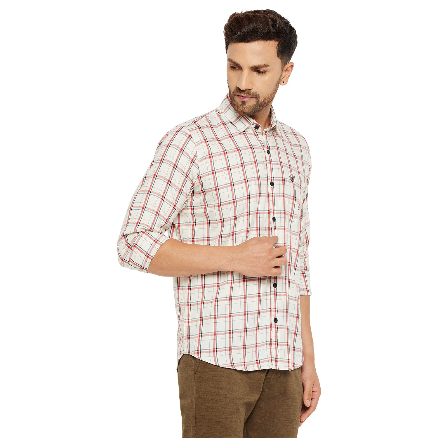 Duke Stardust Men Slim Fit Solid Spread Collar Casual Shirt (SDO6CKF)