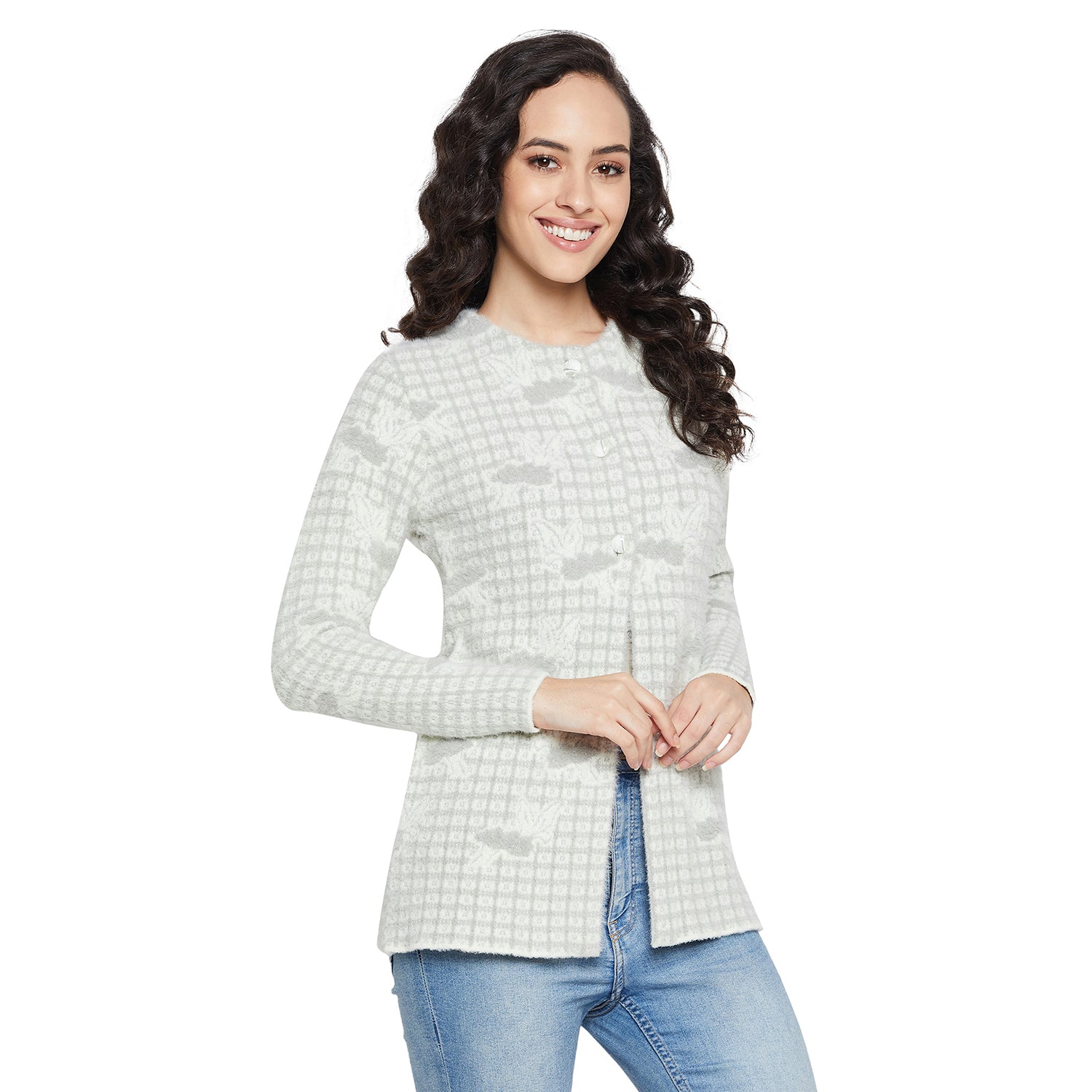 Duke Urban Women Full sleeve Round Neck Cardigan (SDS1055)