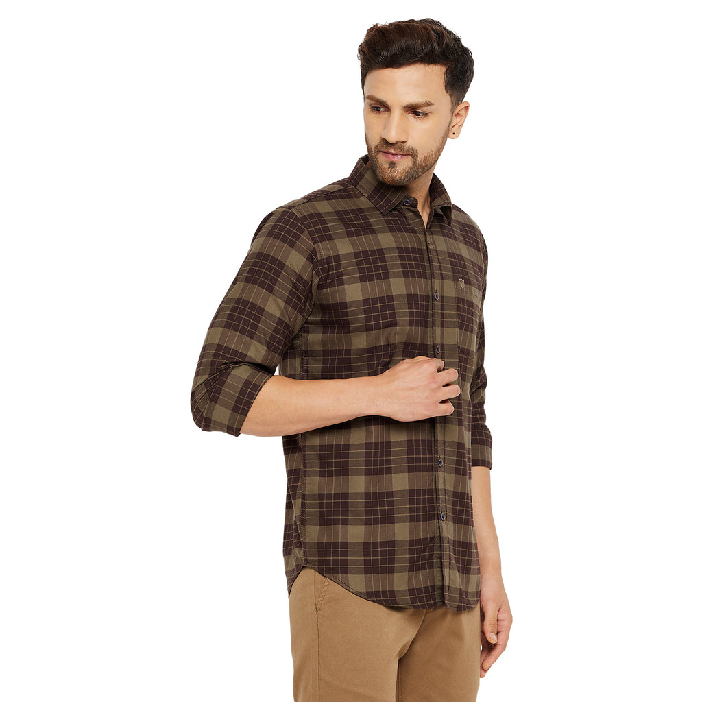 Duke Stardust Men Slim Fit Solid Spread Collar Casual Shirt (SDO5CKOJ)