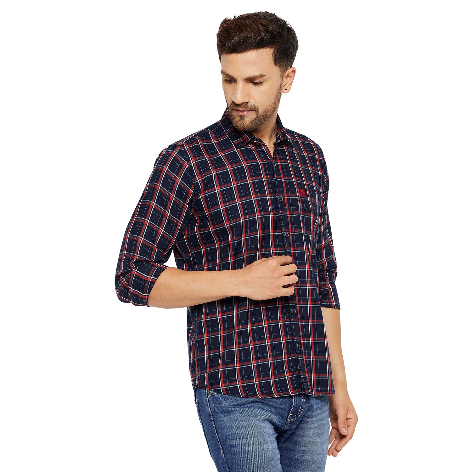 Duke Stardust Men Slim Fit Solid Spread Collar Casual Shirt (SDO6CKF)