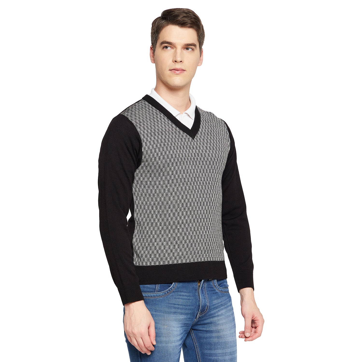 Duke Urban Men Full Sleeve V Neck Sweater (SDS8088)