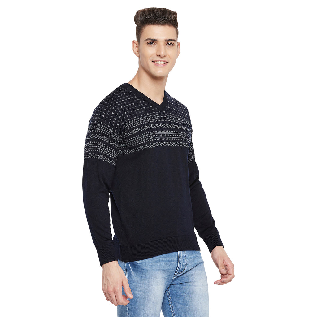 Duke Stardust Men Full Sleeve V Neck Sweater (SDS668)