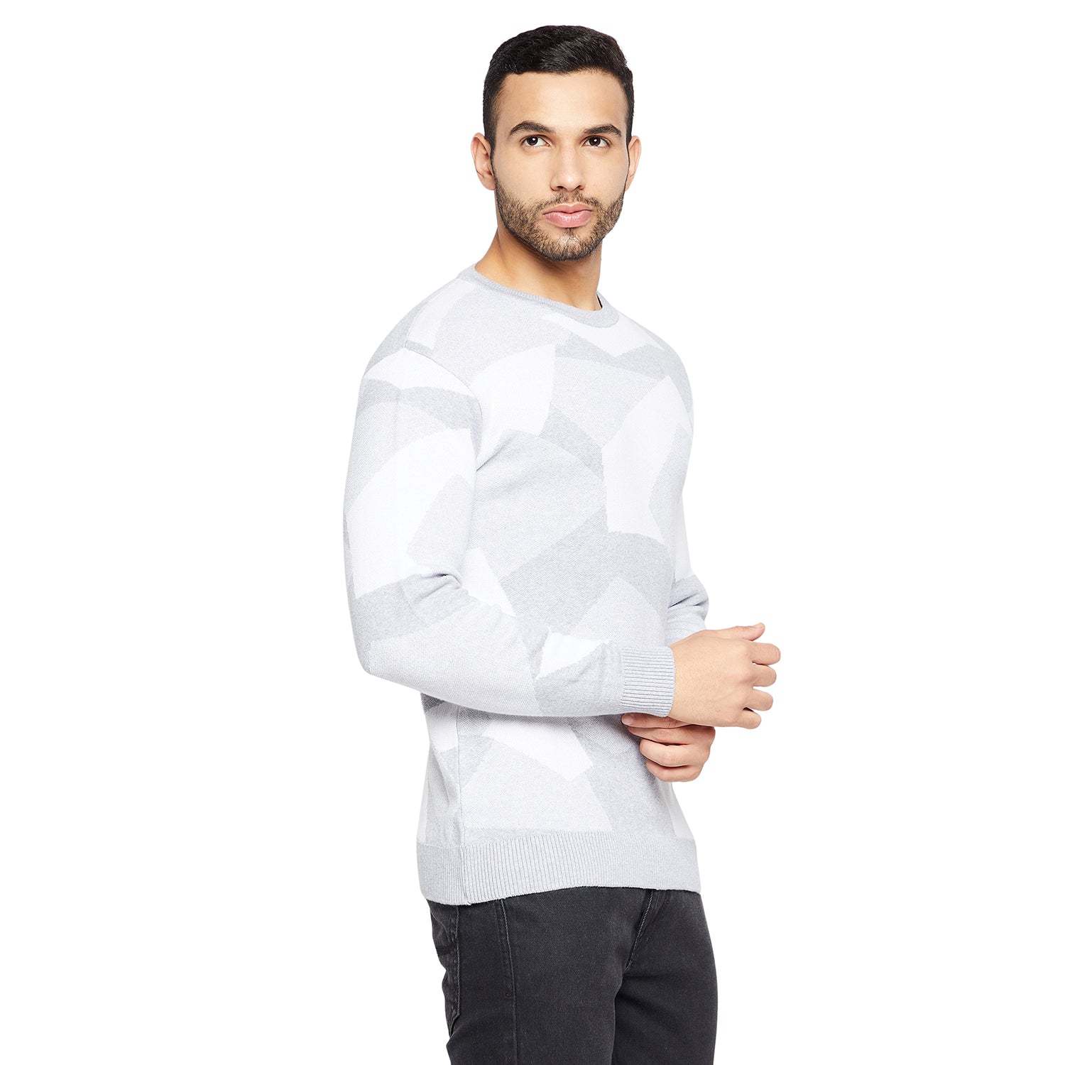 Duke Urban Men Full Sleeve Self Design Sweater (SDS2074)