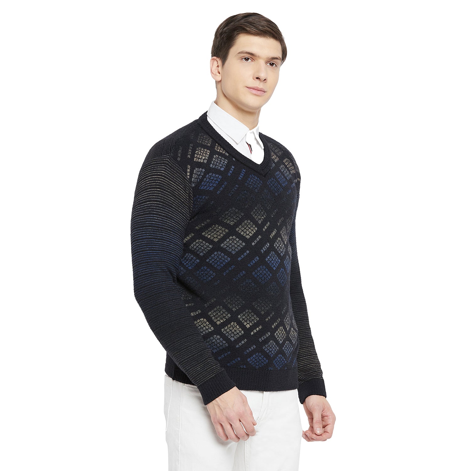 Duke Urban Men Full Sleeve V Neck Sweater (SDS671)