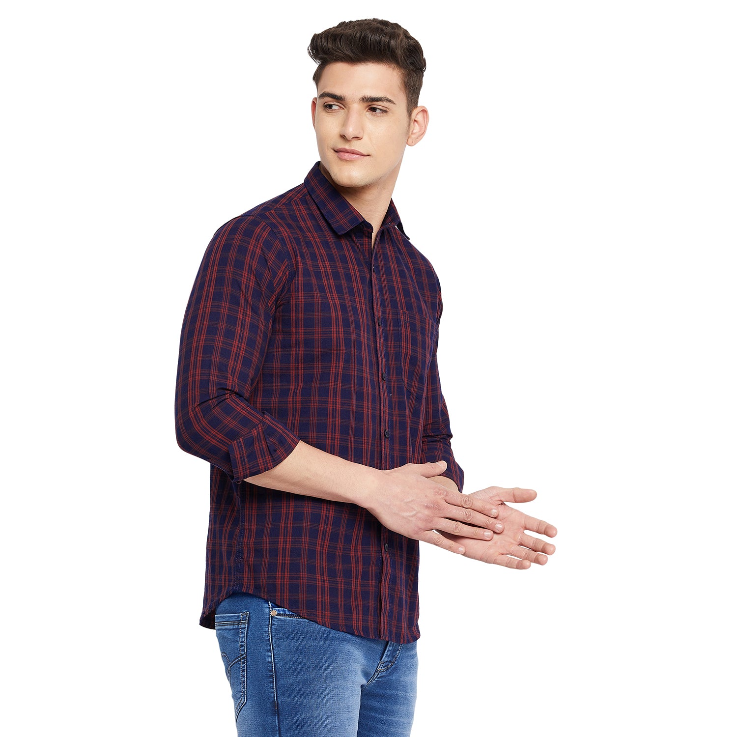 Duke Stardust Men Full Sleeve Cotton Shirt (SDO5CKTE)