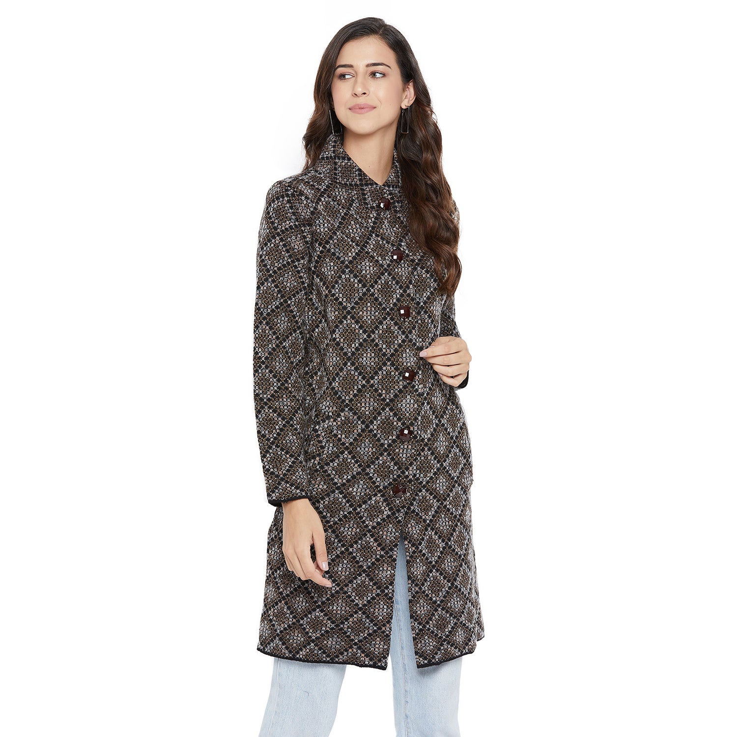 Duke Urban Women Full Sleeve Long Cardigan (SDS959)