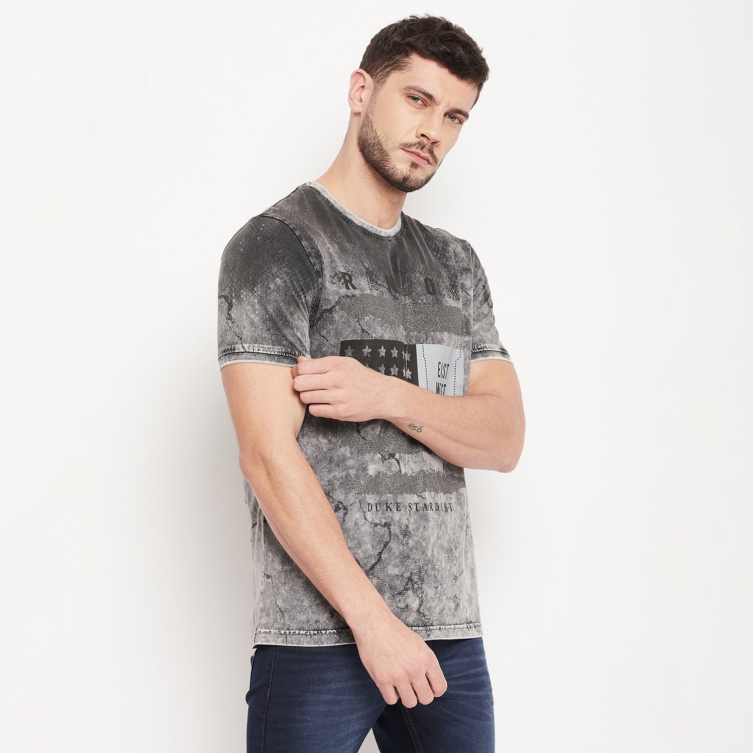 Duke Stardust Men Half Sleeve Cotton T-shirt (LF4957)