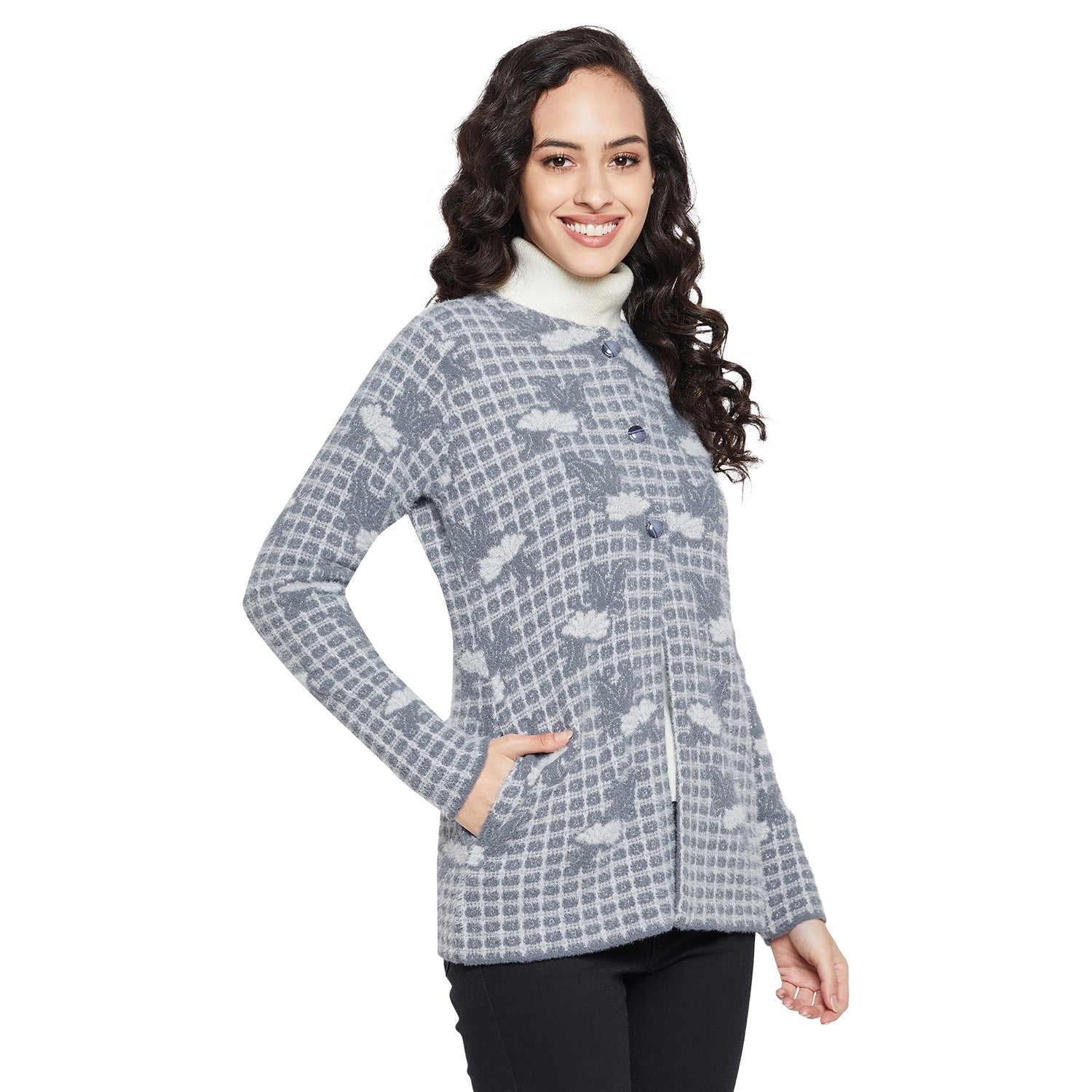 Duke Urban Women Full sleeve Round Neck Cardigan (SDS1055)