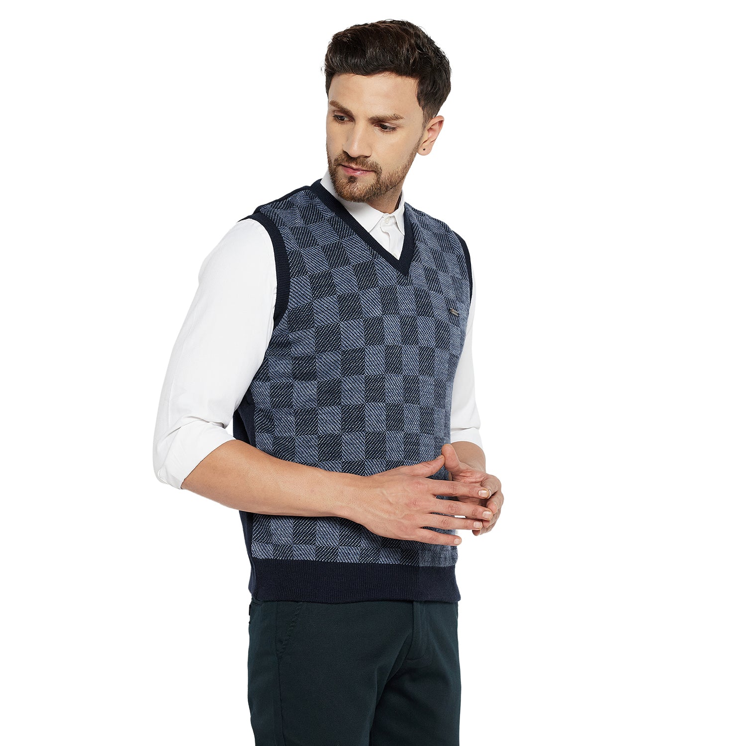 Duke Urban Men Sleeveless Reversible Sweater (SDS2035)