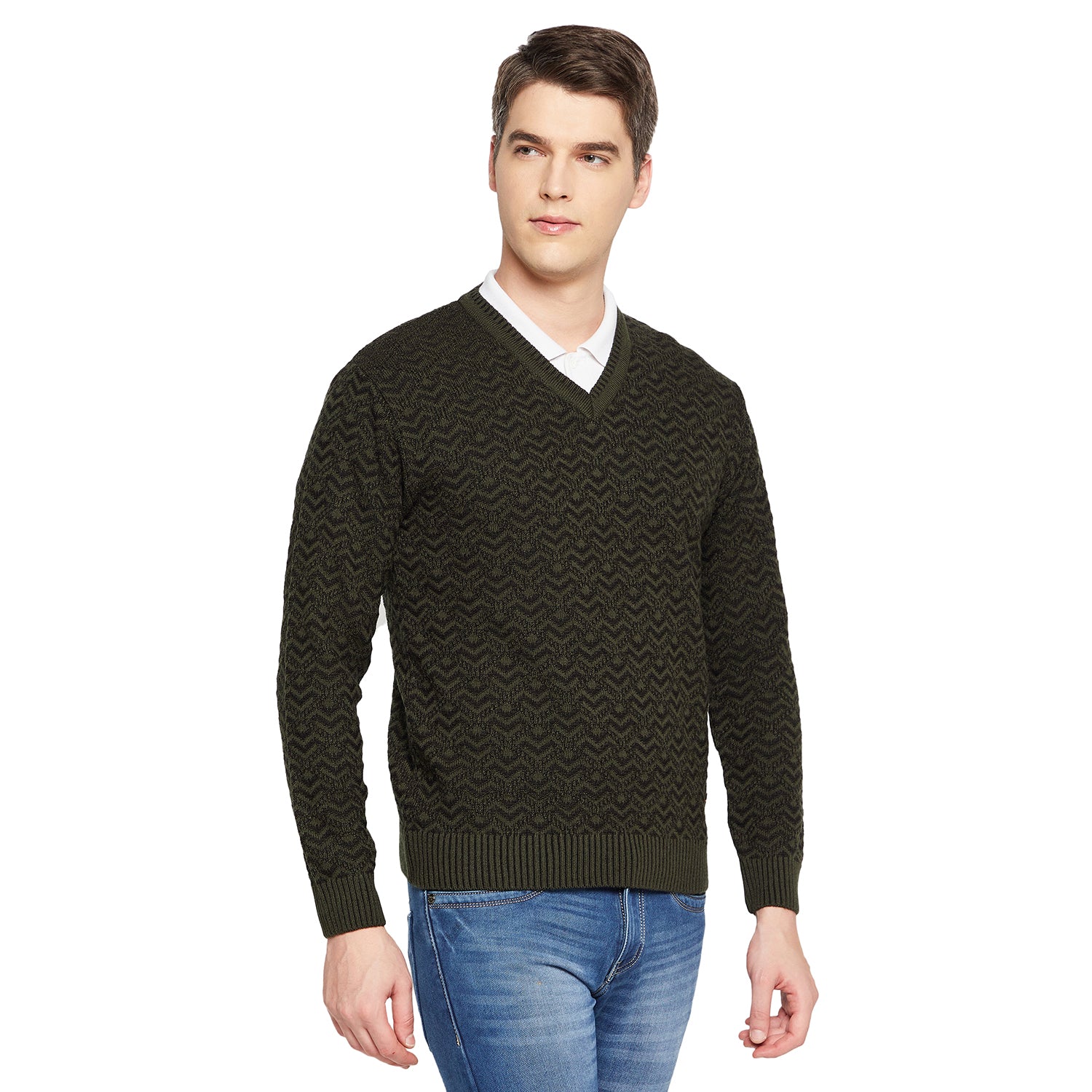 Duke Urban Men Full Sleeve V Neck Sweater (SDS2059)