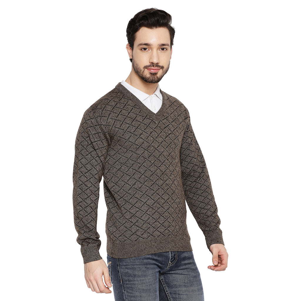 Duke Stardust Men Full Sleeve V Neck Sweater (SDS2055)
