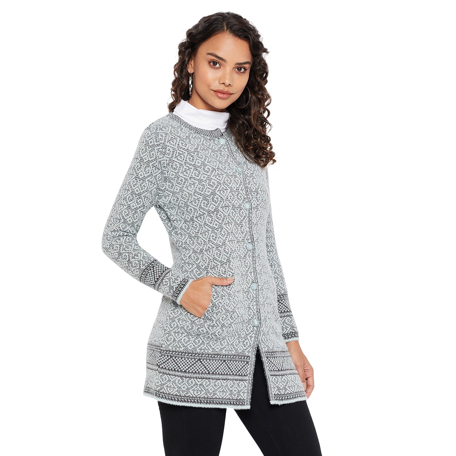 Duke Urban Women Round Neck Cardigan  (SDS1107)